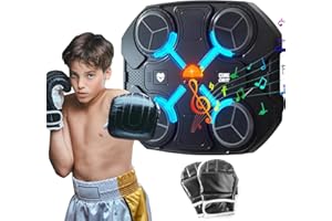 ZFZZC Boxeo Pared Musical, Maquina de Boxeo Musical, Boxeo Musical para Ejercicios en Casa Reducción del Estrés, Incluye Guantes de Boxeo y Cable para Cargar