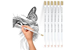 YUFFQOPC 6 Stück Radierstift Radierer in Stiftform Radiergummi Zeichenstift Radiergummi zum Zeichnen Radiergummi Stift für Künstler Skizzieren Malerei Zubehör Skizzen Radiergummi Zeichnen Radierer