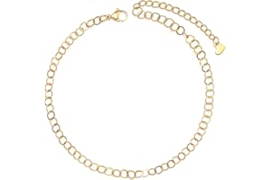 YeGieonr Bracelet Cheville Femme Or, Plaqué 18K Or Acier Inoxydable Réglables Bracelets de Cheville pour Filles Accessoires d'été