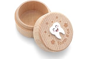 Minfuerang Porta Dentini,Scatola per Denti da Latte con Grazioso Motivo Adatto per Battesimi,Compleanni e Regali i Neo-Genitori (Stile A)