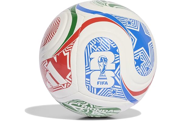 adidas Unisex FIFA World Cup 26 Trionda Club Ball, vit/levande röd/glory blå/grön, 4