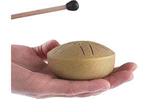 LeSage Buddha Stones Mini Steel Tongue Drum 3 Inch 6 Note Mini Ethereal Drum Sound Healing Musical Instrument