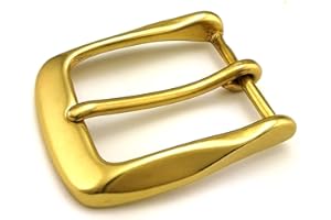 LAXPICOL 1.5"(38mm) Heavy Duty Solid Brass Single Prong Square Belt Buckle