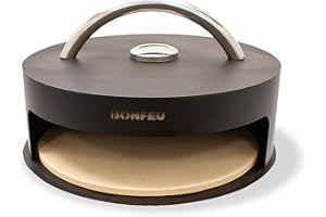 BonFeu BonBiza Brasero Exterieur Barbecue - Foyers extérieurs et (Noir, BonPizza)