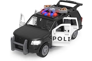 DRIVEN by Battat - Police SUV, 20 cm - Véhicule de police - Voiture jouet avec lumières et son - Rescue Cars et jouet pour enfants - Pièces mobiles - 3 ans et +