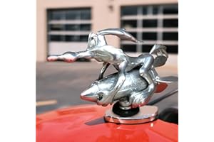 Xiaoxin Wile E a Rocket Kühlerfigur, Kojoten-Auto-Kühlerfigur, Metall-Auto-Embleme für Fahrzeuge, LKW-Dekoration