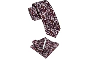 YOURTIES Your Ties Mens Necktie Bow Tie Woven Silk Ties and Gold Tie Clip for Men Formal Party