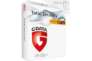G DATA Total Security 2024 | 3 Devices | 1 Year | Virus Protection Program | Password Manager | PC, Mac, Android, iOS | Future Updates Included | Made in Germany | Box Including DVD & Webcam Cover