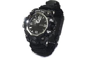 FGXY Bracelets de Survie (Pack de 4) Compass Matériel de Randonnée Kit D'équipement de Camping Sauvage Kit de Survie d'urgence avec Allume-Feu, Kit de Premiers Soins