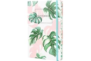 MGGAO Diario scolastico a righe per donne, quaderno con 160 pagine a righe/a righe, diario con copertina rigida per scuola, lavoro, diario in pelle A5 per ragazze Notebook