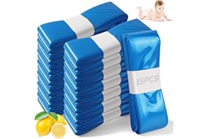 Aevcvok 15 Pezzi Ricarica Mangiapannolini, 4.5m Sacchetti Pannolini Mangiapannolini Grande Capacità, Anti-odore Buste Mangiapannolini