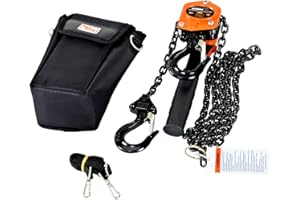 SuperHandy Kettenzug Hebelzüge Flaschenzug 500KG Kapazität 1.5M Lift 2 Heavy Duty Haken Commercial Grade Stahl zum Heben Ziehen Bau von Gebäuden Garagen Lagerautomotive Machinery