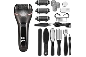 Layhou Elektryczny pilnik do stóp, wodoodporny, przenośny, cyfrowy wyświetlacz, środek do usuwania twardej skóry, pielęgnacja stóp, narzędzie do usuwania martwego naskórka, narzędzie do pedicure,