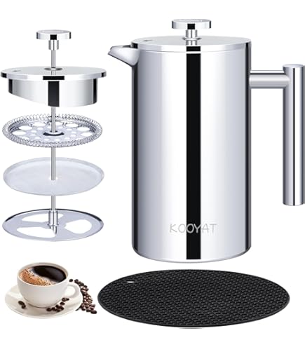 Single Cup Coffee Maker Miuly Stainless Steel French Press Coffee