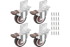 DBREAKS länkhjul set 50 mm, hjul med broms, 4 stycken möbelhjul av TPE