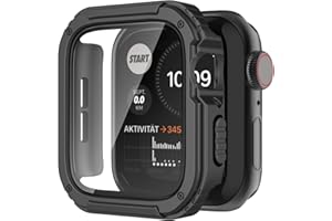 Recoppa Rugged Apple Watch Case 6mm with Screen Protector, Durable Military Grade Protective Cover for Apple Watch 10 (Black)