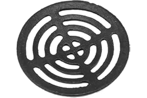 DJM DIRECT Black Cast Round Drain Grate Gully Grid Cover - 8” 200mm x 12mm