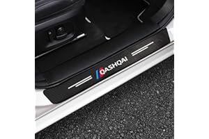 RIDGOEL 4 Piezas Pegatinas Protective de Umbral de Puerta para Nissan Qashqai J10 J11, Decoración para Estribos de Coche de Fibra de Carbono, Universal para Todos los Modelos