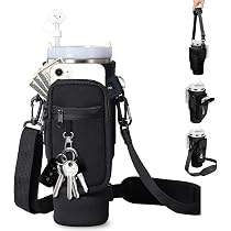 Portaborraccia Con Tracolla Per Stanley Cup 40oz - Neoprene Impermeabile, Tasche Frontali, Regolabile, Ideale Per Scuola E Escursioni