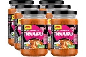 ‎MAGGI MAGGI Magic Asia Indian Style Tikka Masala 10 Min Sauce, fertige Curry Sauce mit natürlichen Zutaten, 6er Pack (6 x 340g)