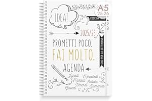 "Burde Doodle A5 - Calendario 2025/2026, Agenda Settimanale A5 per Studenti, Insegnanti & Professionisti, Calendario 12 Mesi, Formato Notebook "