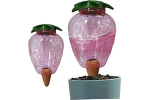 HoveeLuty Automatic Plant Water 500ml Plant Water Dispenser Garden Self Watering Globes Self Watering Globes Strawberry Shape Automatic Watering Devices for Plant 2pcs