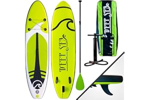Deep Sea Tavola SUP Gonfiabile Set 275-330 cm – Stand up Paddle con Pompa, pagaia, Borsa per Il Trasporto e Kit di Riparazione, in Materiale dropstitch, Perfetta per Viaggiare