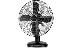 ProfiCare® Ventilator mit Schwenkfunktion | Ventilator leise 3 Stufen | Ø 25 cm | Tischventilator 30W | Fan | Tischventilator sehr leise | PC VL 3062 M schwarz