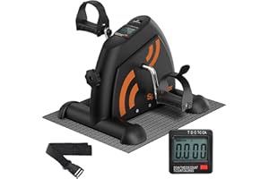 ‎SPORTNEER Sportneer Pedaltrainer für Senioren,Mini Heimtrainer mit LCD-Display, Fitnessgeräte für Zuhause – Tischfahrrad, Ergometer Senioren, Arm- und Beintrainer für Senioren mit Anti-Rutsch-Matte