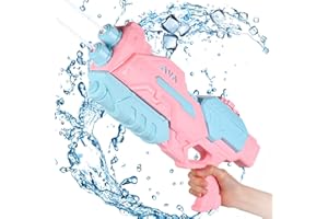 FORMIZON Pistola de Agua, Capacidad 1500ML Pistolas Juguetes Agua, Pistola de Agua Grande con un Alcance de 10-13M, para Al Aire Libre Fiestas Juguetes de Verano para Piscina (Rosa)