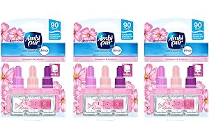 3 x Ambi Pur 3volution Air Freshener Electrical Plug in Refill Blossom Breeze 20ml