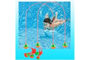 AiDeHuaKeJi 2 Stück 2.5m Pool Spielzeug Kinder, Tauchringe für Kinder ab 5 6 7 8 9, Tauchspielzeug Pool Zubehör Spaß, Poolspielzeug Poolparty Geschenk 5-12 Jahre Wasserspielzeug