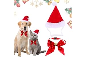 QUNKUN Boże Narodzenie kostium psa, czapka bożonarodzeniowa dla kotów, psów, kotów, zwierząt domowych, czapka bożonarodzeniowa, akcesoria do kostiumu dla zwierząt domowych, regulowany rozmiar, kapelusz dla