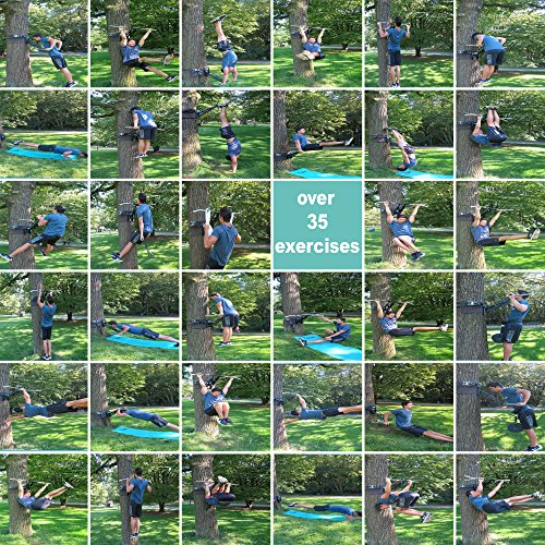 Klimmzugstange Dip-Stange: Pullup & Dip, mobil für Wand + Befestigung an Baum/Pfosten, indoor zu Hause und outdoor im Garten/Park, rostfreier Edelstahl + PREMIUM Qualität, WELTNEUHEIT, über 25 Übungen, 100% Kundenzufriedenheit, 3 unterschiedl. Pakete - 4