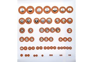 58 Saxophone Pads for Tenor Saxophone - Universal Set - Metal Resonators - Soundman® Leather Pads for Tenor Saxophone Workshop Repairing pad set sax 58 pcs