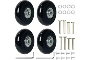 Goldyida 4 Gumowe Kółka Do Bagażu, Uniwersalne Zapasowe Kółka Do Walizki (54 x 18 mm)