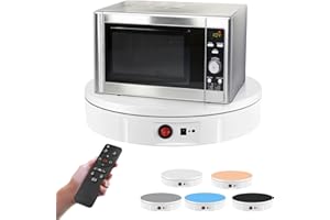 VAYOTOY Plateau Tournant Electrique, 100KG 30CM Table Tournante Rotative électrique 360 Degrés Plateau Tournant Photo Vitesse Réglable avec 5 Arrière-Plan Prendre Photos, Vidéos