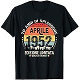 Vintage Aprile 1952 donna uomo Regalo 70 anni Compleanno Maglietta