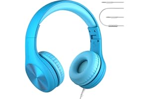 LilGadgets Connect+ Pro Słuchawki z redukcją szumów dla dzieci, zaprojektowane z myślą o komforcie dzieci, składany zestaw słuchawkowy nauszny z mikrofonem w linii, słuchawki przewodowe, słuchawki dla