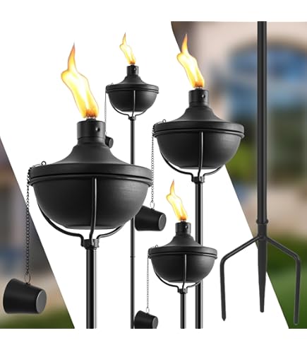 Amazon.de: Gartenfackel Ölfackel Tischfackel Öllampe Garten Fackel