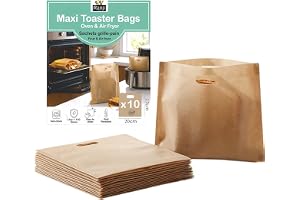 RANJI® 10 XL brödrost påsar återanvändbara – brödrost väskor för brödrost – BPA-fri – för brödrost, ugn och varmluftsfritös