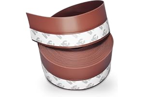 JEMESI Sigillante Autoadesivo, Porta Guarnizione Inferiore, Striscia Sigillante in Silicone Autoadesiva per Porte e Finestre,Insonorizzato, Weather Stripping,5mx35mm (Marrone）