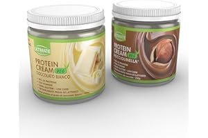 ULTIMATE ITALIA 2 protein cream gusti misti (1 veg cioccolato bianco + 1 veg nocciolinella) - senza glutine - low carb - 2x250g