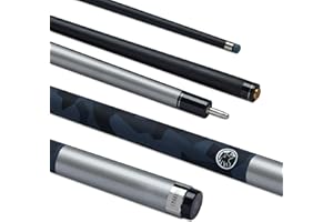 POWERGLIDE One 2-Piece Pool Cue Stick | Emanate | Carbon Fibre & Fibreglass | Ultra Smooth Gloss Matte Grip | Full Size | 10 or 13 mm Tip