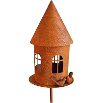 EXCEART Vogelhaus Aus Holz, Unlackiert – Dekoration Für Garten, Balkon Oder Terrasse, Geeignet Für Kleine Vögel
