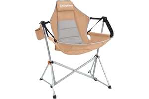 KingCamp Campingstuhl Orchid Schaukel Stuhl Camping Sessel Verstellbar Alu 120kg beige