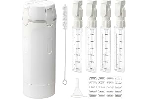 LuminaVerde Resedispenser flaska 4 i 1, reseprylar påfyllningsbar schampo balsam flaskor kompakt platsbesparande för semester