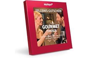 ‎MYDAYS Erlebnis-Gutschein / mydays / GOURMET DINNER / 4-gängiges Candle-Light-Dinner für 2 Personen / Geschenkidee für Paare / Inklusive Geschenkbox