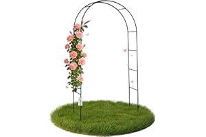 Bituxx Rosenbogen Metall Rankbogen Gartenbogen Torbogen Rundbogen Rankhilfe Garten Rankgitter 240cm
