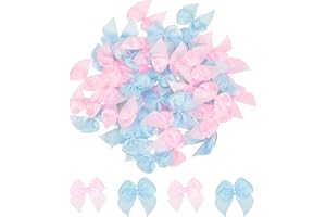 QUARKZMAN 100 stycken minirosetter 1 tum mini tyg satingblomma för pyssel gör-det-själv sömnad bröllop födelsedagsfest rosa o